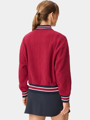 Macade Golf Bomber Pullover Shirt Sweatshirt beere