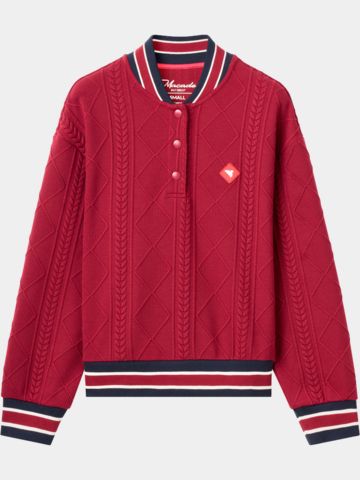 Macade Golf Bomber Pullover Shirt Sweatshirt beere