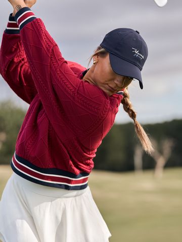 Macade Golf Bomber Pullover Shirt Sweatshirt beere