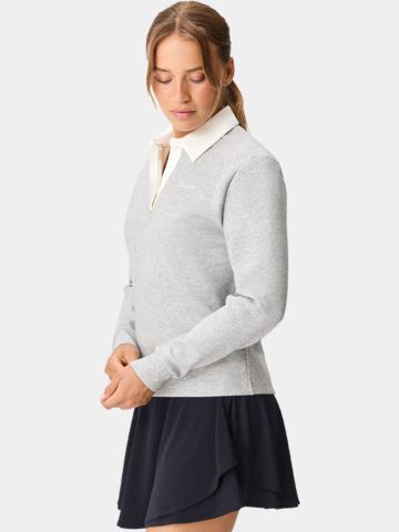 Macade Golf Richie Long-Sleeve Polo Shirt gray
