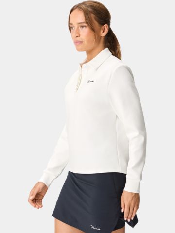 Macade Golf Polo s dlouhým rukávem Richie bílý