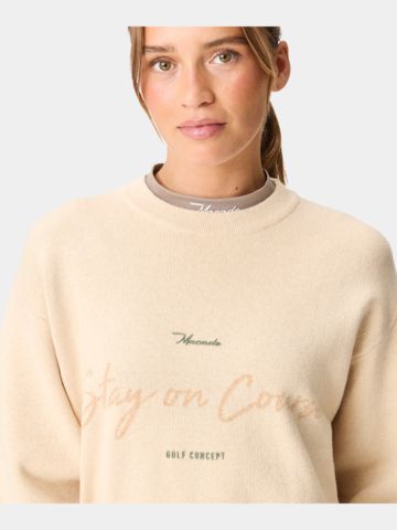 Macade Golf Cropped TX Knit Sweater Pullover Strick sand