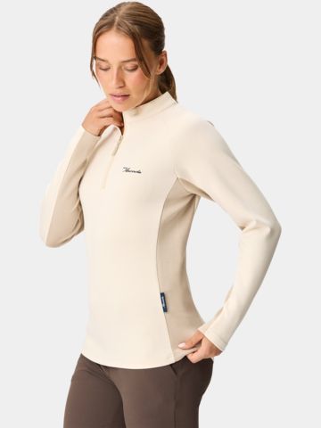 Macade Golf TX Course Quarter Zip Stretch Midlayer sand