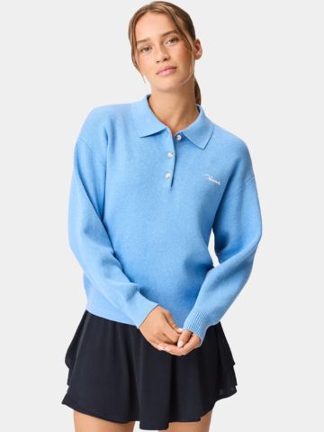 Macade Golf Ivy Knit Sweater – svetr, pletený, světle modrý