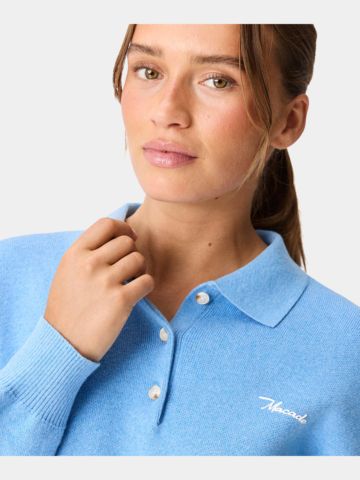 Macade Golf Ivy Knit Sweater Pullover Strick hellblau