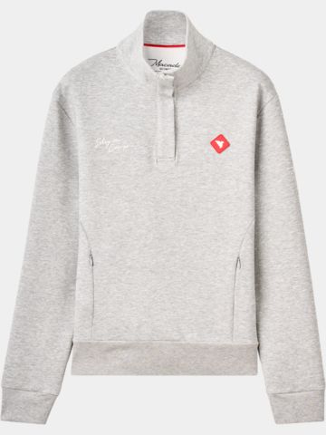 Macade Golf Airlite Henley Sweater Shirt Sweatshirt grau