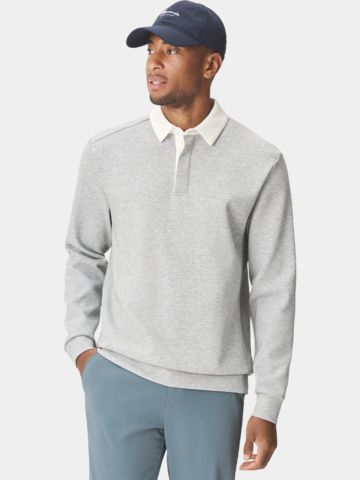 Macade Golf Blades Sweatshirt Langarm Polo grau