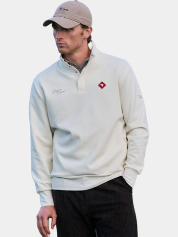 Macade Golf Henley Sweater Shirt offwhite