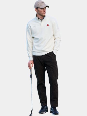 Macade Golf Henley Sweater Shirt offwhite