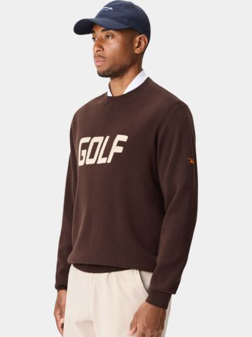 Macade Golf Crewneck Pullover Strick dunkelbraun