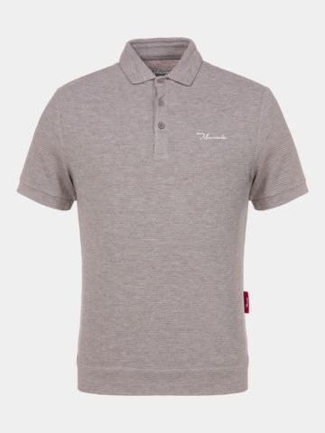 Macade Golf Clayton Halbarm Polo braun