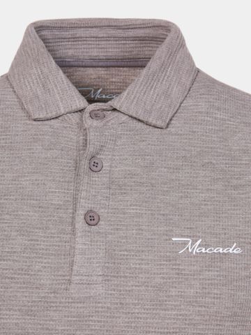 Macade Golf Clayton Halbarm Polo braun