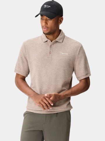 Macade Golf Clayton polo s krátkými rukávy, hnědé