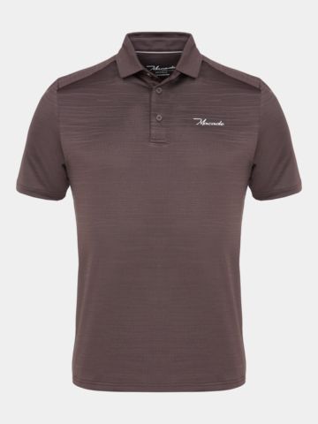 Macade Golf Flight Pebble Halbarm Polo dunkelbraun