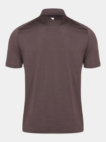 Macade Golf Flight Pebble Halbarm Polo dunkelbraun