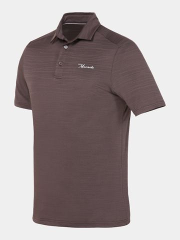 Macade Golf Flight Pebble Halbarm Polo dunkelbraun