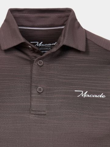 Macade Golf Flight Pebble Halbarm Polo dunkelbraun