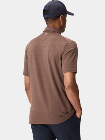 Macade Golf Flight Pebble polo s krátkým rukávem, tmavě hnědé
