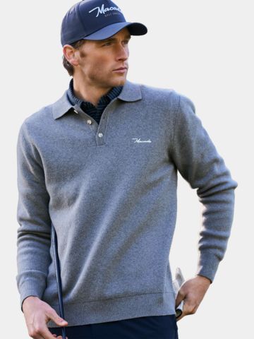 Macade Golf Club Strick Polo grau