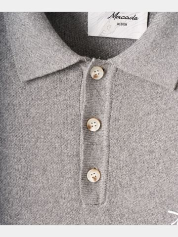 Macade Golf Club Strick Polo grau