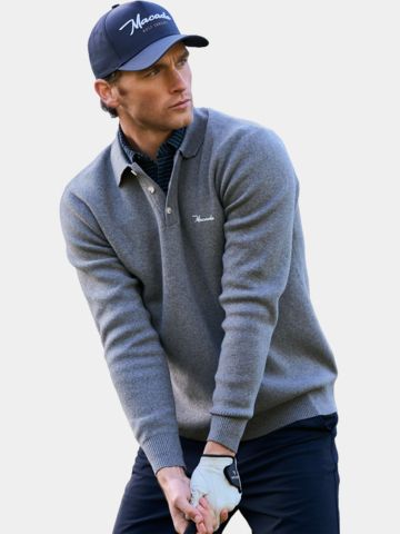 Macade Golf Club Strick Polo grau