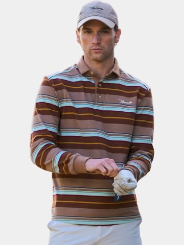 Macade Golf Ridge Longsleeve Shirt Halbarm Polo beige