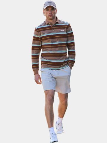 Macade Golf Ridge Longsleeve Shirt Halbarm Polo beige