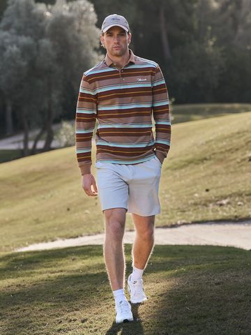 Macade Golf Ridge Longsleeve Shirt Halbarm Polo beige