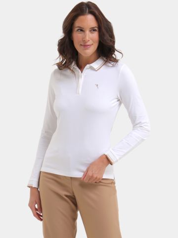 Chervo AMARTI Langarm Polo offwhite