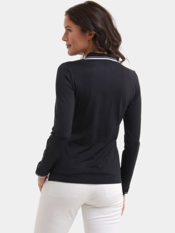 Chervo AMARTI Langarm Polo schwarz