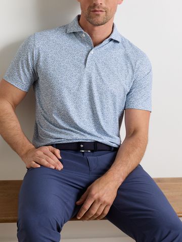 Peter Millar LIMONCELLO PERFORMANCE JERSEY Halbarm Polo weiß
