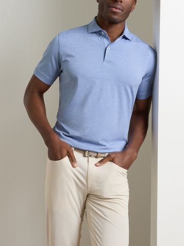 Peter Millar TREBLE PERFORMANCE JERSEY Halbarm Polo hellblau