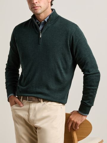 Peter Millar AUTUMN CREST QUARTER-ZIP Troyer Strick dunkelgrün
