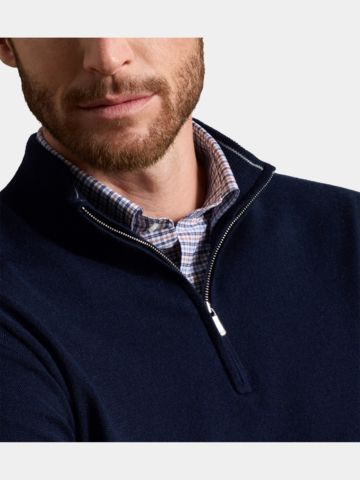 Peter Millar AUTUMN CREST QUARTER-ZIP Troyer Strick navy