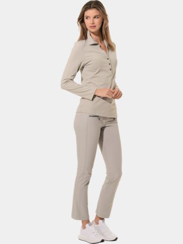 MDC Long-Sleeve Polo Shirt sand