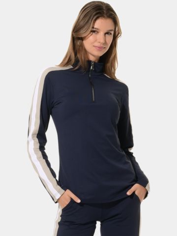 MDC Zip Longsleeve Stretch Jacke navy