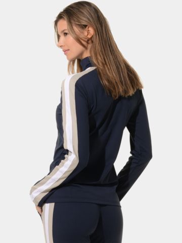 MDC Zip Longsleeve Stretch Jacke navy