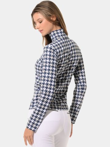MDC Zip Langarm Polo navy