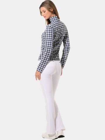 MDC Zip Langarm Polo navy