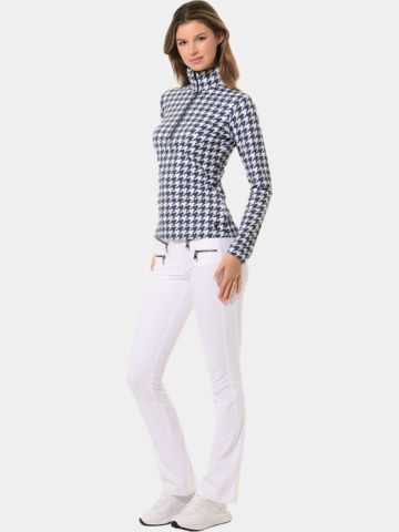 MDC Zip Langarm Polo navy
