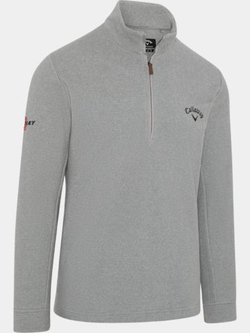 Callaway Odyssey Birdseye Jacquard Stretch Midlayer hellgrau