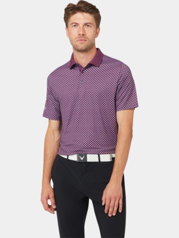 Callaway Fly Birdie Check Halbarm Polo bordeaux