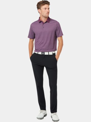 Callaway Fly Birdie Check Halbarm Polo bordeaux