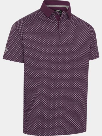 Callaway Fly Birdie Check Halbarm Polo bordeaux