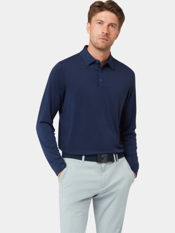 Callaway Soft Touch LS Langarm Polo navy