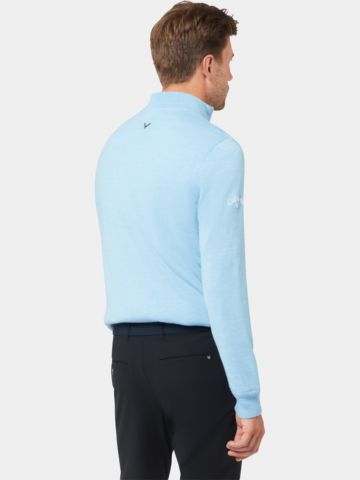 Callaway 1/4 Blended Merino Odyssey Troyer Strick hellblau