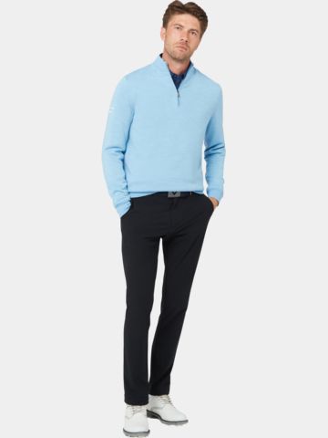 Callaway 1/4 Blended Merino Odyssey Troyer Strick hellblau