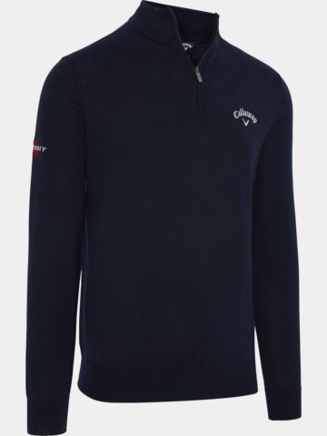 Callaway 1/4 Blended Merino Odyssey Troyer Strick navy