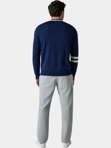 Callaway Legacy LS BLOCKED PULL OVER SWEATER Svetr z pleteniny námořnická modrá