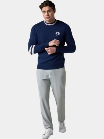 Callaway Legacy LS BLOCKED PULL OVER SWEATER Svetr z pleteniny námořnická modrá